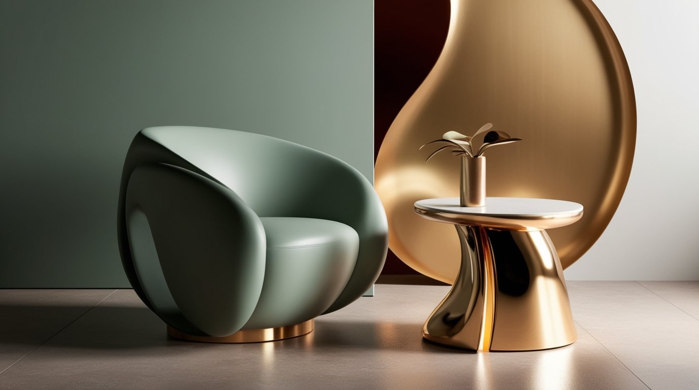 Side table styled compactly